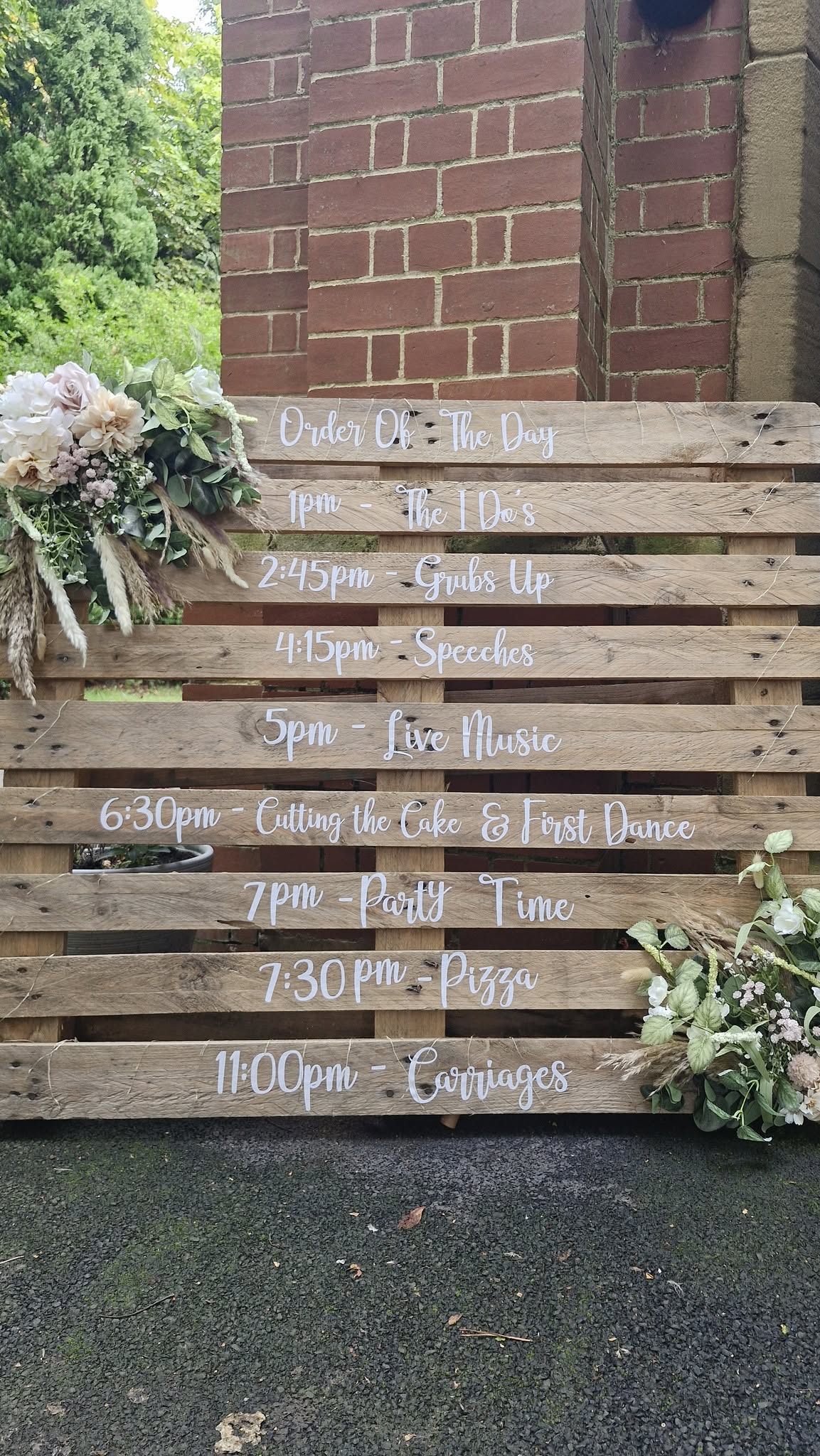 Wedding drinks being prepared for guests